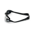 Black and silver mirrored waterproof swimming goggles with a sleek modern design and adjustable straps for comfort