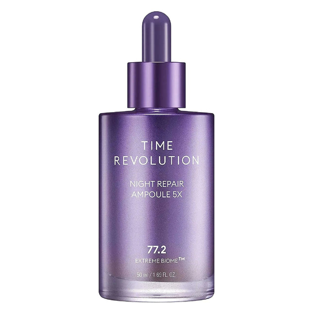 MISSHA Time Revolution Night Repair Face Serum Ampoule (5th Gen) - Overnight Probiotic Skincare for Intensive Repair and Radiance 1.69 Fl Oz - Royalessencelux