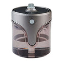 Modern auto alcohol dispenser handsanitizer with silver cylindrical design and touchless hand washing feature