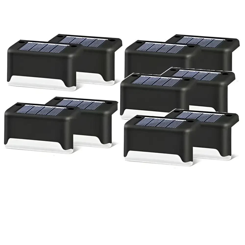 Modern black warm yellow staircase solar lights with sleek design and yellow staircase solar perfect lighting solution