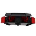 Red and black modern hand-pushed sweeper electric floor cleaner with visible brush system for efficient cleaning