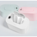 White plastic electric baby wet wipes dispenser with sleek soft-touch finish and digital display wet wipes heater