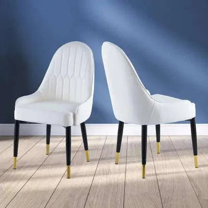 Modern Leather Dining Chair 2 - piece Set, Upholstered Dining Chair With Black Plastic Tube Plug On Legs ,Unavailable Platforms - Temu - Royalessencelux