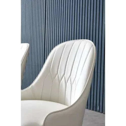 Modern Leather Dining Chair 2 - piece Set, Upholstered Dining Chair With Black Plastic Tube Plug On Legs ,Unavailable Platforms - Temu - Royalessencelux