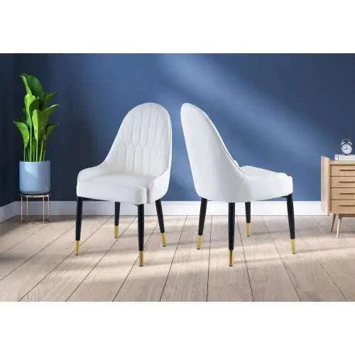 Modern Leather Dining Chair 2 - piece Set, Upholstered Dining Chair With Black Plastic Tube Plug On Legs ,Unavailable Platforms - Temu - Royalessencelux