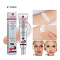 Silver tube of ibccncd correcting cc cream in dark shade with centella asiatica and lotus design for natural radiance