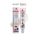 Silver tube of ibccondé moisturizing correcting cc cream in light shade with black floral design and centella asiatica for natural radiance