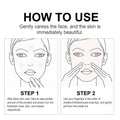 Minimalist black and white diagram illustrating facial skincare steps for moisturizing correcting cc cream with centella asiatica