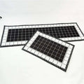 Black and white mosaic tile kitchen floor mat long with white mosaic tile grid pattern and decorative environmentally friendly borders