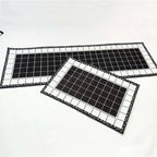 Black and white mosaic tile kitchen floor mat long with white mosaic tile grid pattern and decorative environmentally friendly borders