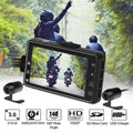 Black 3-inch motorcycle hd driving recorder with waterproof lens wide-angle view and secure mounting system