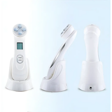 White plastic mr201wq led photon skin rejuvenation beauty device with four led lights and digital display