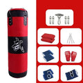 Multicolor boxing hanging sanda hollow sandbag in red and black with white Chinese character design for training