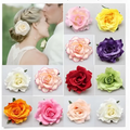 A multicolor red roses flocking cloth headdress hairpin collection featuring vibrant pink yellow purple red and orange cloth flowers