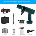 Dark green 18v multifunctional car wash pressure water gun with ergonomic grip and carrying case for easy use