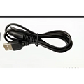Black coiled usb cable with standard rectangular connector for multifunctional electric shaver with rotary precision heads