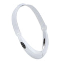 White plastic multifunctional facial lifting neck wrap with curved design and side control buttons face beauty instrument
