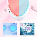 White multifunctional facial lifting face beauty instrument with red and blue illuminated panels for thinning face beauty treatment