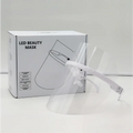 White multifunctional facial massager led beauty mask with transparent face shield and adjustable headband lifting tool massagers