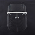 Clear face shield with white plastic frame and adjustable ear loops for multifunctional facial massager led beauty mask use