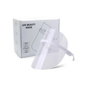 Multifunctional facial massager led beauty mask transparent plastic with white adjustable headband for skin lifting