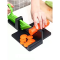 Green and black plastic multifunctional vegetable cutting meat slicer with sharp blade for evenly slicing carrots thin rounds