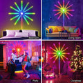 Colorful music sync rgbic firework led strip light with flexible multi-colored starburst strips radiating from center