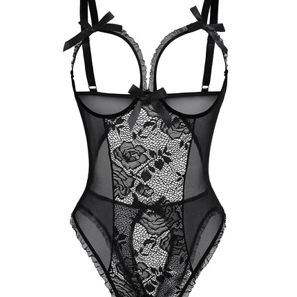 ADOME Lingerie for Women Sexy Teddy One Piece Lace Babydoll Bodysuit
