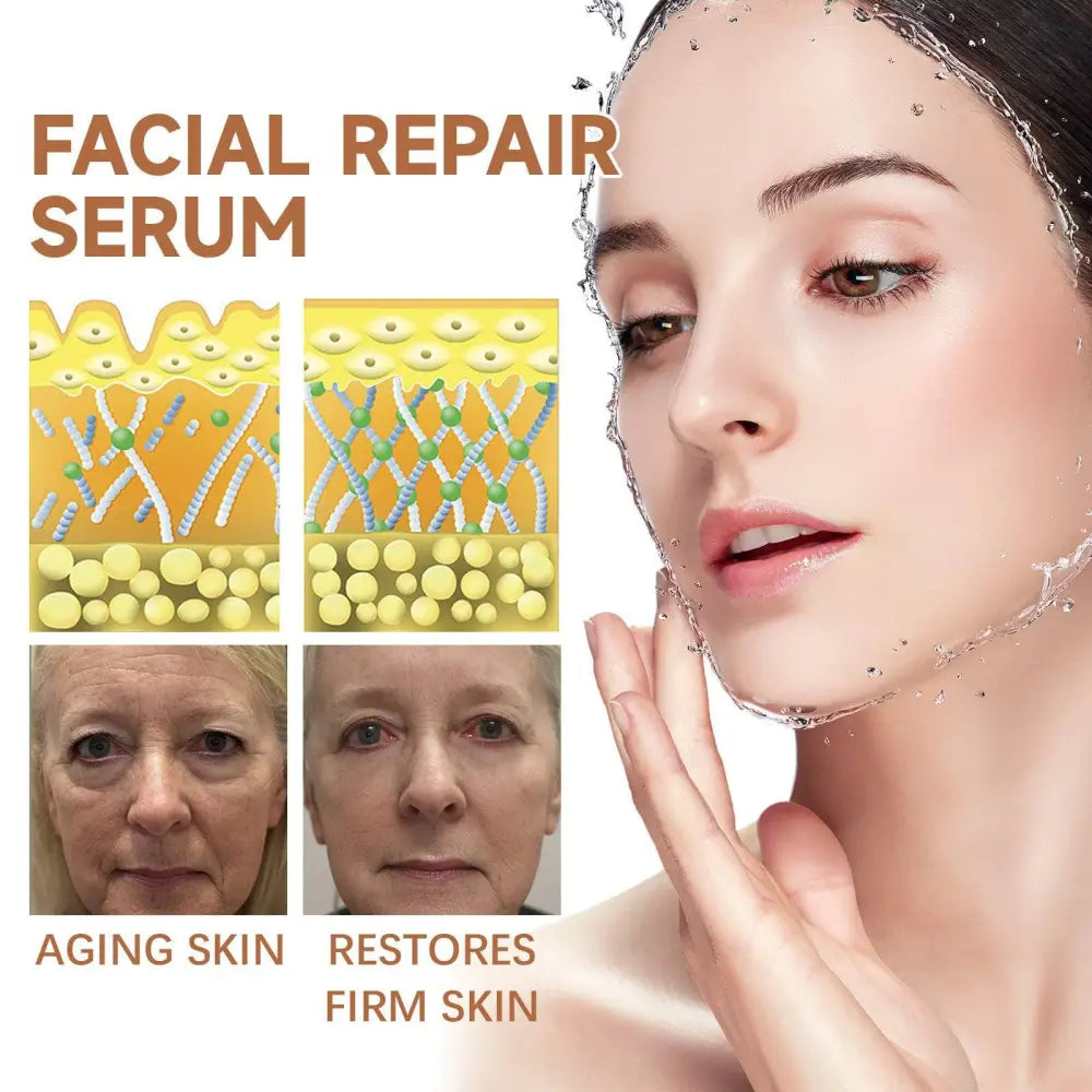 Clear bottle of nad recovery eelhoe facial fluid anti-aging serum with dropper for restoring firm skin