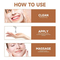 A woman applies white creamy nad recovery eelhoe fluid anti-aging serum as eelhoe facial fluid after cleansing