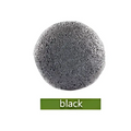 Natural round shap konjac sponge face cleaning puff with black porous pumice stone for gentle exfoliation
