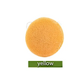 Yellow circular natural round shap konjac sponge face cleaning puff for gentle konjac sponge face care