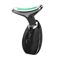 Black and silver facial slimming wrinkle remover with glowing green led strip for beauty device led treatment