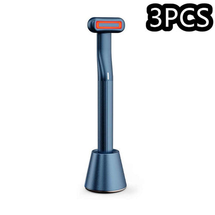 New Upgraded 360 Degrees Rotary Eye Massage Therapeutic Warmth Face Massage Red LED Light 5 - in - 1 Skincare Tool Wand - Royalessencelux