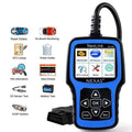 Blue nexas nl101 car diagnostic scanner with black cable and connector supports iso15765-4 for standard obd2 cars