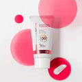 White and pink tube of laikou pro nicotinamide day 50g moisturizing isolation spf 50 sunscreen with pa+++ protection