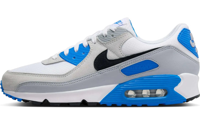 Nike Air Max 90 Mens Shoes (FN6958 - 102 White/Photo Blue/Pure Platinum/Black) Size 10 - Royalessencelux