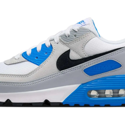 Nike Air Max 90 Mens Shoes (FN6958 - 102 White/Photo Blue/Pure Platinum/Black) Size 10 - Royalessencelux