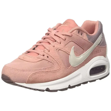 Nike Air Max Command pink suede sneakers with suede and mesh upper, white midsole, and visible air heel unit