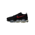 Nike Air Max Scorpion FK SE black red sneaker with vibrant red swoosh and translucent air cushioning units size 8.5