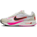 Nike Air Max Solo womens shoes white pink feature a vibrant pink and beige design with black swoosh outlined in orange size 7.5