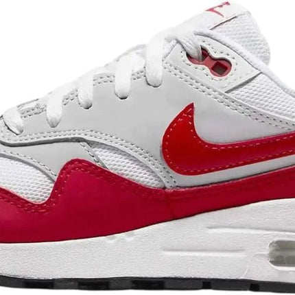 Nike Boys Air Max 1 (Big Kid) Neutral Grey/University Red/White/Black 4.5 Big Kid M - Royalessencelux