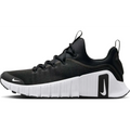 Black nike free metcon mens workout shoes with white midsole and black laces size 14 for training use