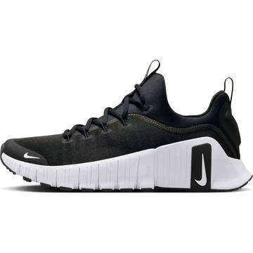 Black nike free metcon mens workout shoes with white midsole and black laces size 14 for training use