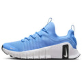 Light blue nike free metcon 6 mens workout shoes with breathable mesh upper and white midsole in university blue