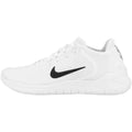 White nike mens competition running shoes free rn 2018 with black swoosh and breathable mesh upper for competition running