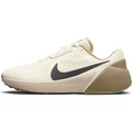 Cream-colored nike mens training shoes phantom 38 with black swoosh and tan heel accents in medium ash shade