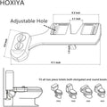 Hoxiya non-electric bidet with adjustable nozzle and dual control knobs for water pressure and bowl compatibility