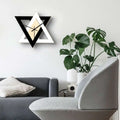 Nordic personality black and white creative wall clock with modern geometric wall design and beige center