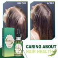 Green glass bottle with black dropper and matching green box labeled eelhoe nourishing anti-hair loss hair care serum